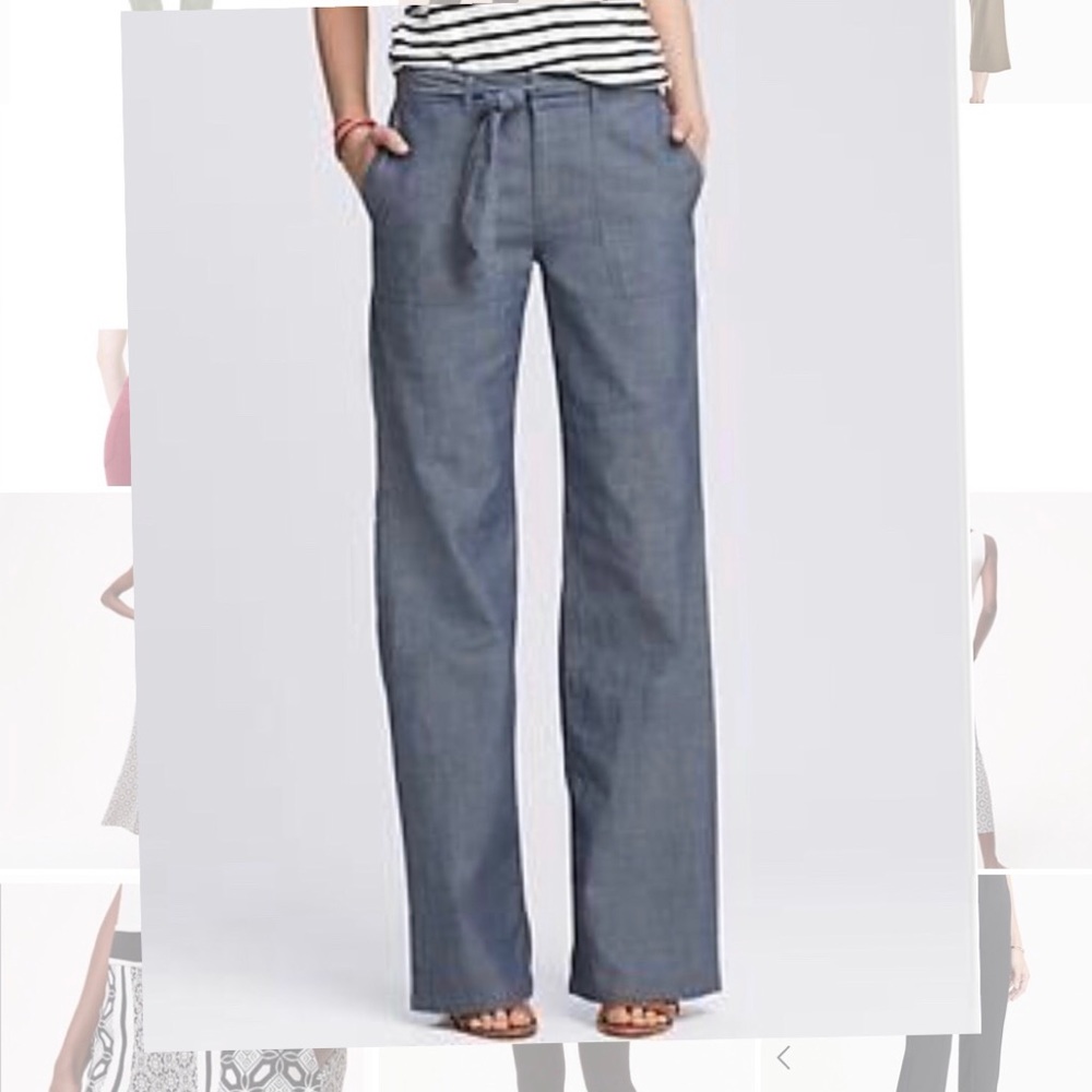 Banana republic wide legs chambray pant